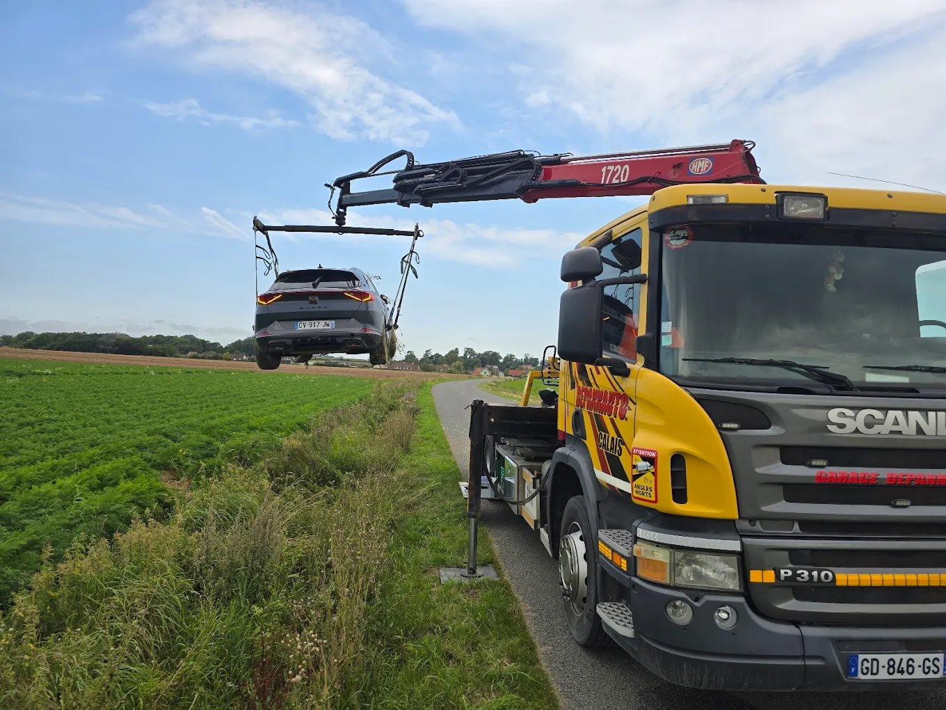 Transport d’engin de chantier - intervention 2